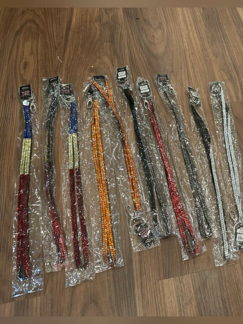 NWT 10 bling Crystal Assorted Sparkle Lanyard Keyring VIP Identification Badge